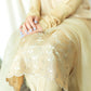 Bisque ivory semi formal embroidery organza raw silk 3 piece stitched  (6)