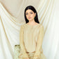 Bisque ivory semi formal embroidery organza raw silk 3 piece stitched  (2)
